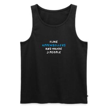 Appenzeller Sennenhund - Männer Premium Bio Tank Top - Schwarz - Vorne - AI Model Male 178 light (178cm)