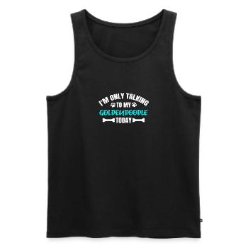 Goldendoodle - Männer Premium Bio Tank Top - Schwarz - Vorne - Michal (187cm)