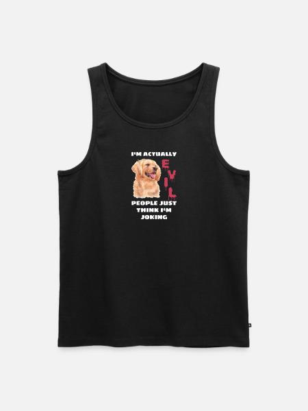 Nasty Golden Retriever - Men's Premium Organic Tank Top - black
