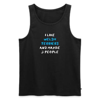 Welsh Terrier - Men's Premium Organic Tank Top - black - Front - Michal (187cm)