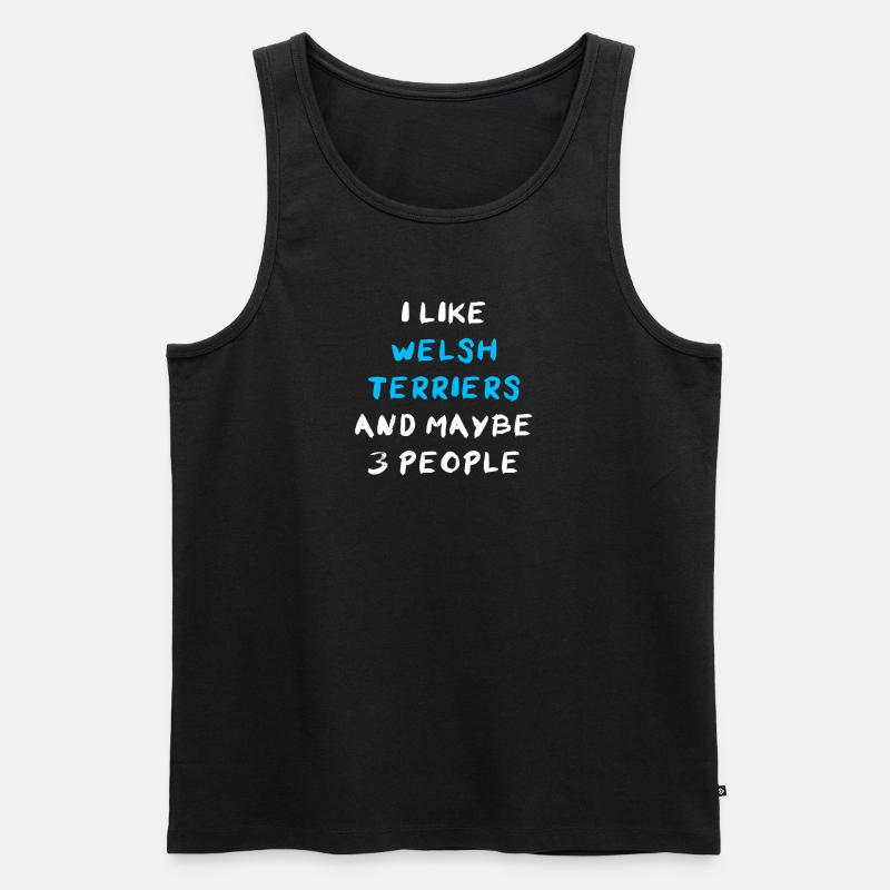 Welsh Terrier - Männer Premium Bio Tank Top - Schwarz