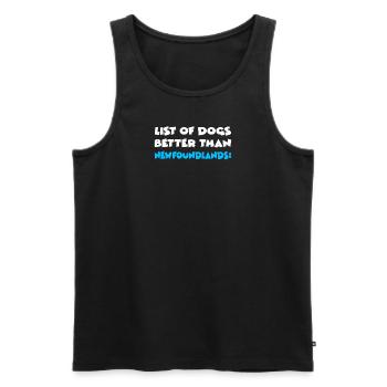 Newfoundland Neufundländer - Männer Premium Bio Tank Top - Schwarz - Vorne - Michal (187cm)