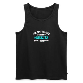 Huskita - Débardeur bio Premium Homme - noir - Devant - Michal (187cm)