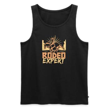 Western Rider Rodeo Expert Cowgirls Rodeo - Men's Premium Organic Tank Top - black - Front - Michal (187cm)