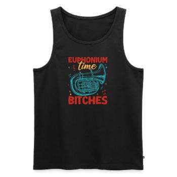 Euphonium Time Bitches Baritone Marching Band - Men's Premium Organic Tank Top - black - Front - AI Model Male 178 light (178cm)