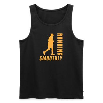 Running Running Smoothly Marathon Runner - Männer Premium Bio Tank Top - Schwarz - Vorne - Michal (187cm)