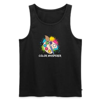 Funny Art Painter Color Whisperer Drawing - Männer Premium Bio Tank Top - Schwarz - Vorne - Michal (187cm)