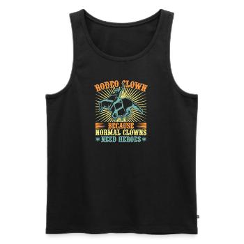 Western Rider Rodeo Clown Cowgirls Rodeo - Men's Premium Organic Tank Top - black - Front - Michal (187cm)