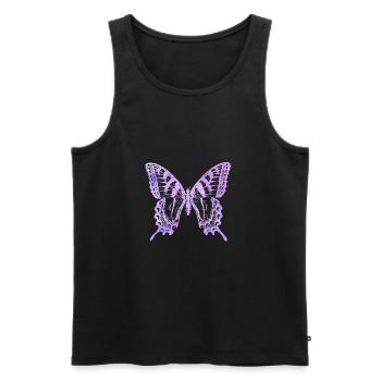 Aquarelle Papillon - Débardeur bio Premium Homme - noir - Devant - AI Model Male 178 light (178cm)