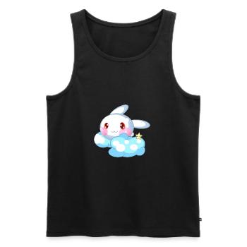 Rabbit cute kids - Men's Premium Organic Tank Top - black - Front - AI Model Male 178 light (178cm)