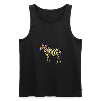 zebra - Men's Premium Organic Tank Top - black - Front - AI Model Male 178 light (178cm)