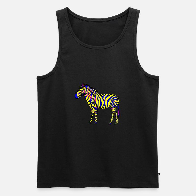 Zebra - Männer Premium Bio Tank Top - Schwarz