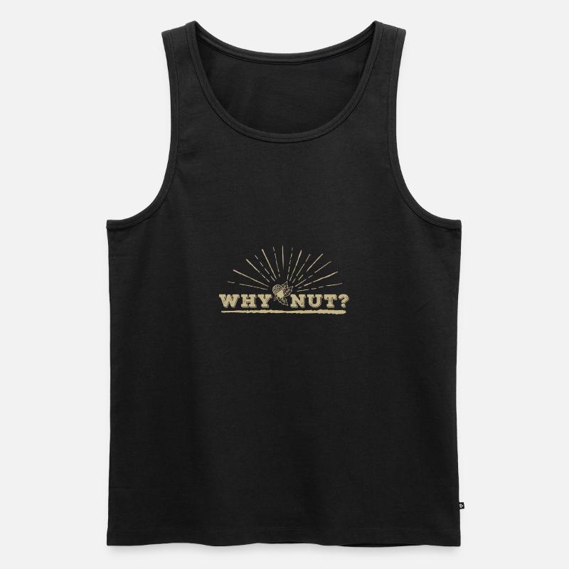 Herbst Eichel Lustig - Männer Premium Bio Tank Top - Schwarz