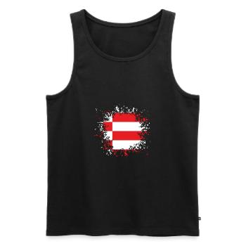 Bremen Flagge Farbspritzer Fleck Klecks - Männer Premium Bio Tank Top - Schwarz - Vorne - AI Model Male 178 light (178cm)