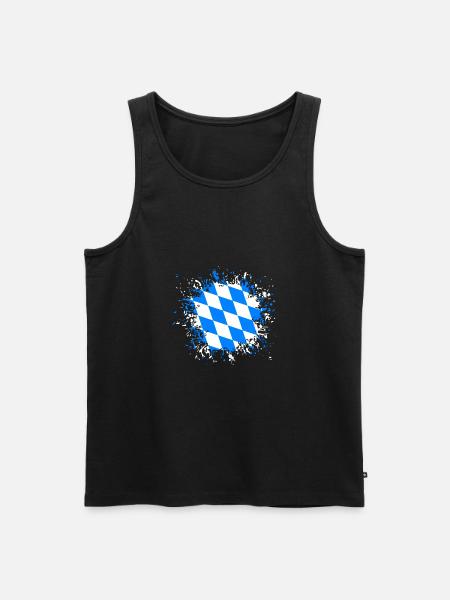 Bayerns flagga München klippfläck Ulm - Ekologisk premium tanktopp herr - svart