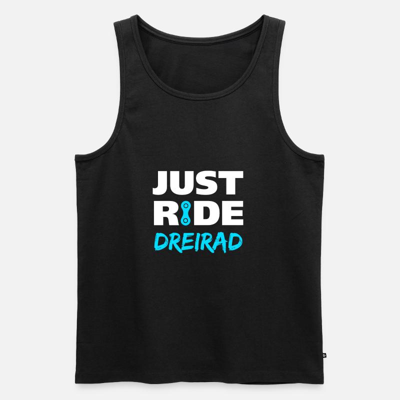 Just ride Dreirad Geschenk - Männer Premium Bio Tank Top - Schwarz