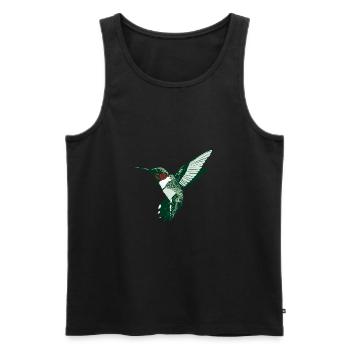 Kolibri - Männer Premium Bio Tank Top - Schwarz - Vorne - AI Model Male 178 light (178cm)