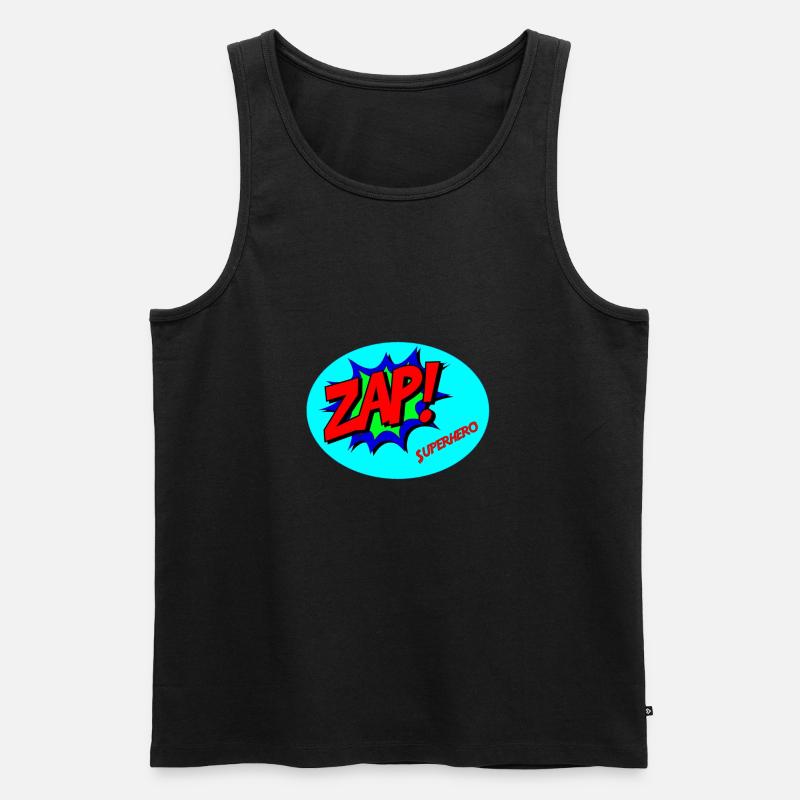Superhero (Superheld) - Männer Premium Bio Tank Top - Schwarz