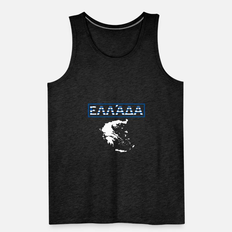 Grèce Drapeau Hellas Athènes Crète Kos Kos Débardeur bio Premium Homme