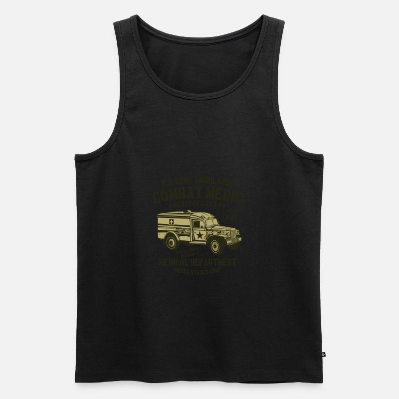 US Army Ambulance - Männer Premium Bio Tank Top - Schwarz
