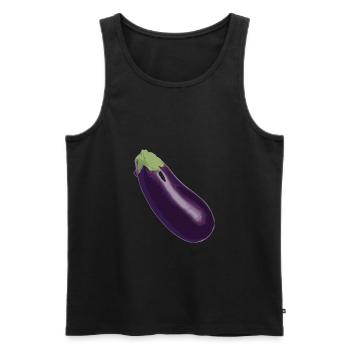 aubergine - Débardeur bio Premium Homme - noir - Devant - AI Model Male 178 light (178cm)