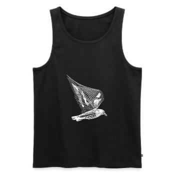 Bird Line Art - Men's Premium Organic Tank Top - black - Front - AI Model Male 178 light (178cm)