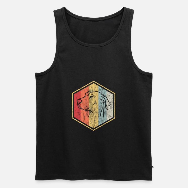 Labrador - Männer Premium Bio Tank Top - Schwarz