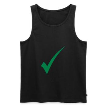 Vérification du crochet vert - Débardeur bio Premium Homme - noir - Devant - Michal (187cm)