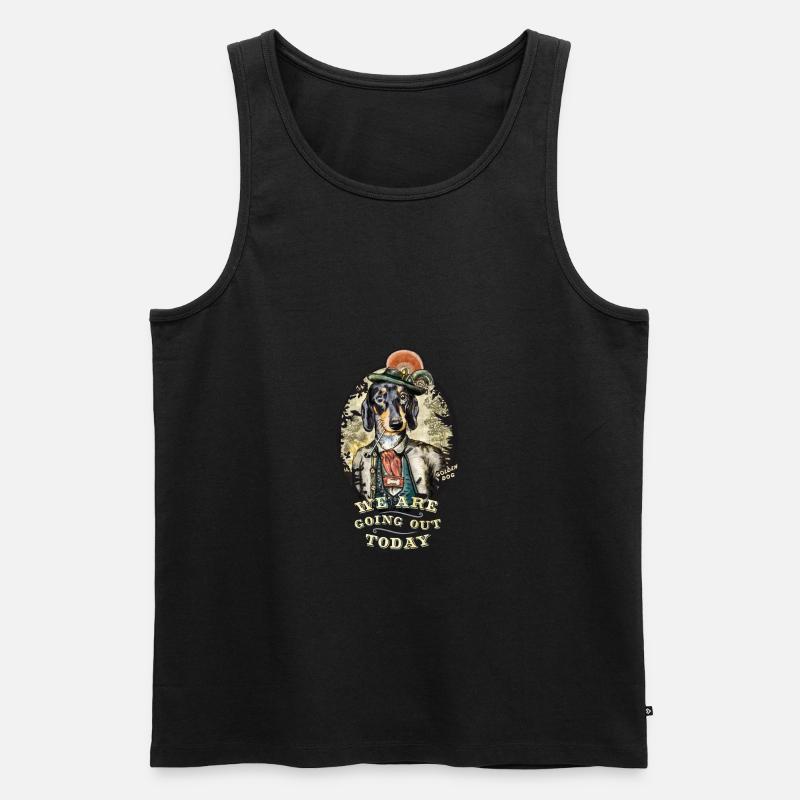 Dackel - Männer Premium Bio Tank Top - Schwarz