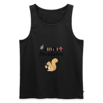 Squirrel forest forest dweller tree hazelnut - Men's Premium Organic Tank Top - black - Front - AI Model Male 178 light (178cm)