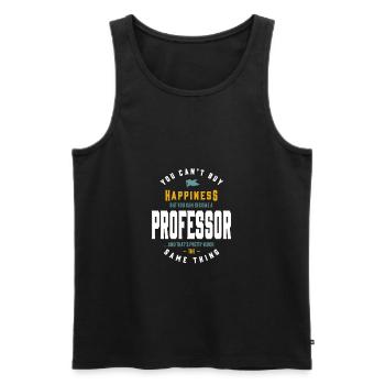 Happiness Professor - Men's Premium Organic Tank Top - black - Front - Michal (187cm)