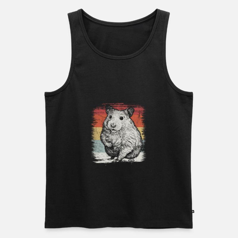 Hamster - Männer Premium Bio Tank Top - Schwarz