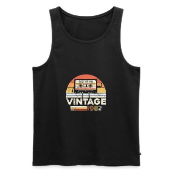 Vintage 1982 40th Birthday Gift Forty Years - Men's Premium Organic Tank Top - black - Front - Michal (187cm)