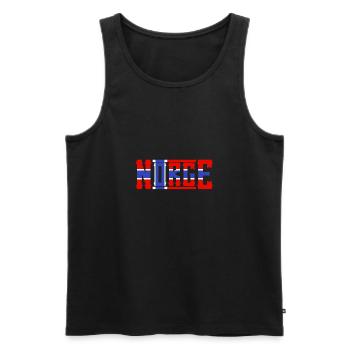 norge - Men's Premium Organic Tank Top - black - Front - AI Model Male 178 light (178cm)