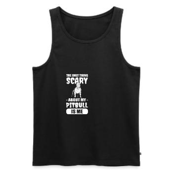 The only thing that is frighteningly sarcastic person G - Men's Premium Organic Tank Top - black - Front - Michal (187cm)