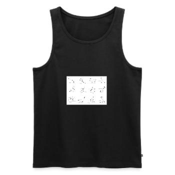 zodiac sign - Men's Premium Organic Tank Top - black - Front - AI Model Male 178 light (178cm)