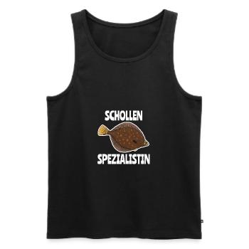 Schollen Spezialistin Anglerin Mädchen Geschenk - Männer Premium Bio Tank Top - Schwarz - Vorne - Michal (187cm)