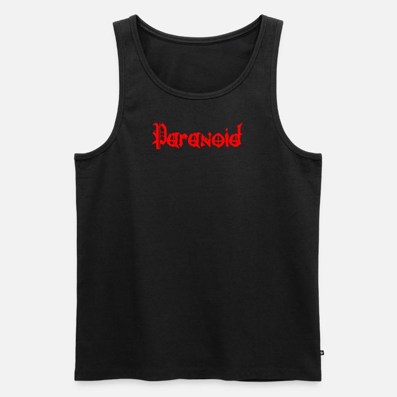 paranoid - red - Männer Premium Bio Tank Top - Schwarz