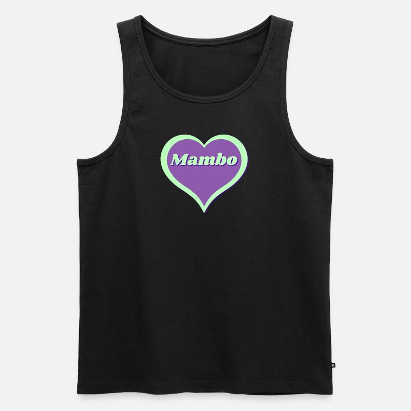 Mambo Herz - Männer Premium Bio Tank Top - Schwarz