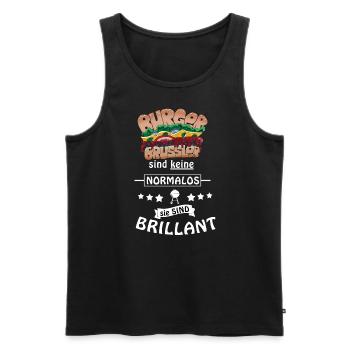 Burger Bruzzler sind brillant - Männer Premium Bio Tank Top - Schwarz - Vorne - Michal (187cm)
