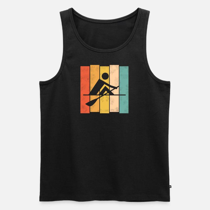 Rudern - Männer Premium Bio Tank Top - Schwarz