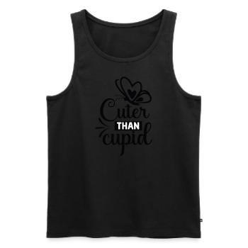 Cuter Than Cupid 01 - Männer Premium Bio Tank Top - Schwarz - Vorne - AI Model Male 178 light (178cm)