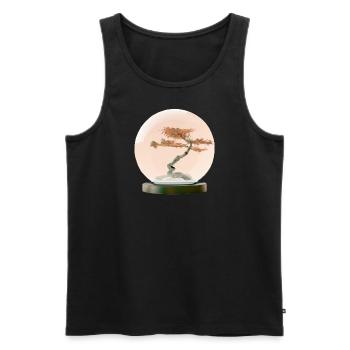 Bonsai 4, digital Art - Men's Premium Organic Tank Top - black - Front - AI Model Male 178 light (178cm)