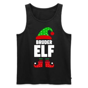 Weinachten Weihnachtself Bruder Elf Elfen - Männer Premium Bio Tank Top - Schwarz - Vorne - Michal (187cm)