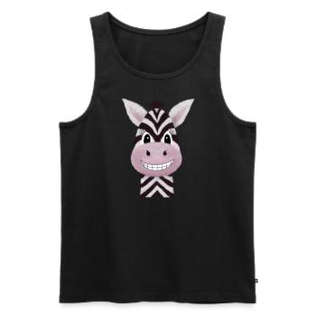 Süßes Zebra - Männer Premium Bio Tank Top - Schwarz - Vorne - Michal (187cm)