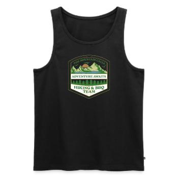 Hiking - BBQ - Adventure - Gift - Men's Premium Organic Tank Top - black - Front - Michal (187cm)