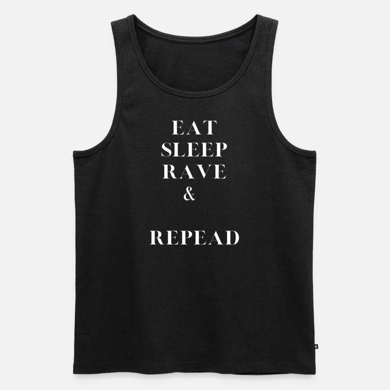 Rave - Männer Premium Bio Tank Top - Schwarz