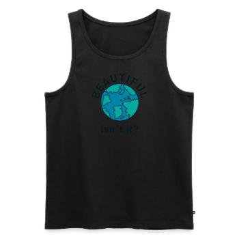 Beautiful Earth - Männer Premium Bio Tank Top - Schwarz - Vorne - AI Model Male 178 light (178cm)