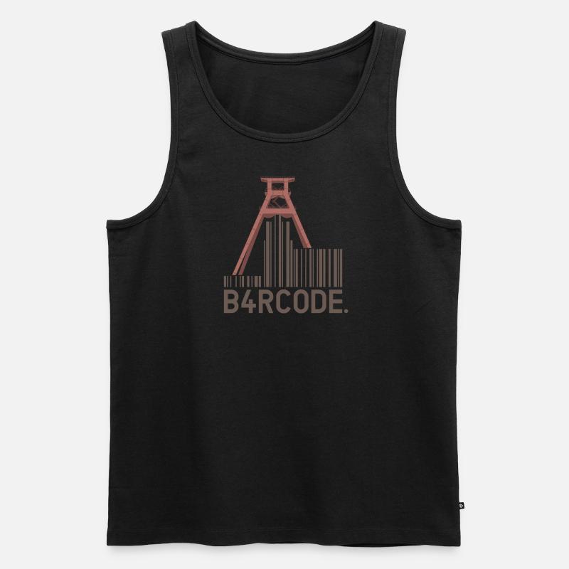 B4RCODE. Essen - Männer Premium Bio Tank Top - Schwarz