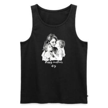 Happy mothers day - Men's Premium Organic Tank Top - black - Front - Michal (187cm)